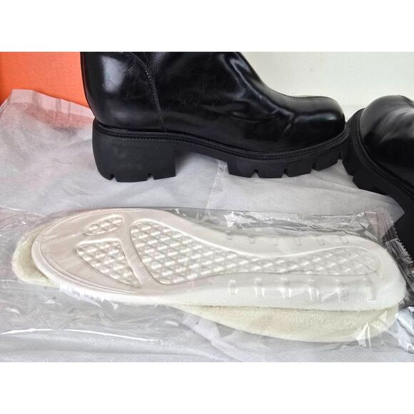 Zelaprox Boots 9.5 Black Womens Heels New 3.5in heel - Picture 4 of 9